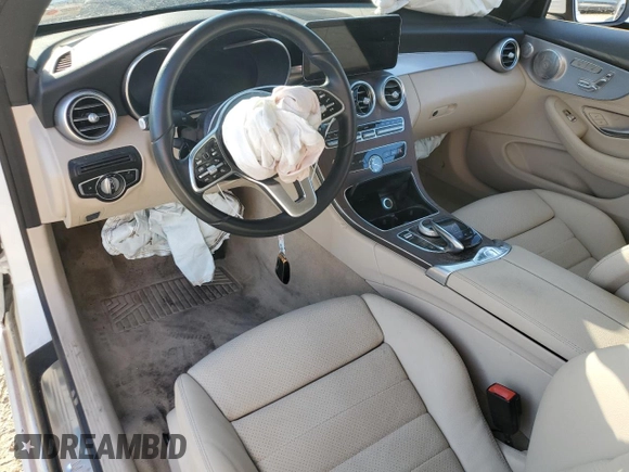 2021 Mercedes-Benz C 300 with VIN W1KWK8DBXMG066654, listed as a Copart auction lot 65975254 with Not Provided miles and Salvage Title. Bid and sale history available at DreamBid. Image 8.