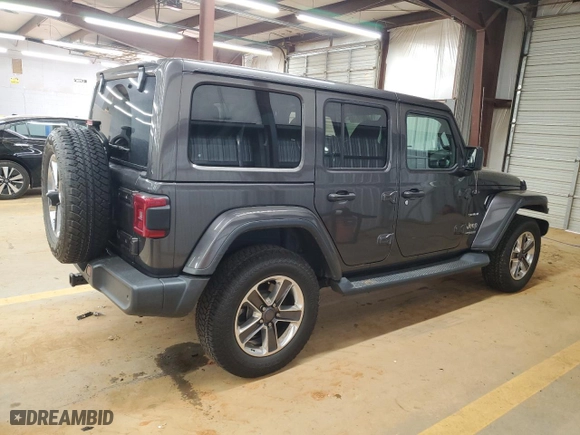 2018 Jeep Wrangler Unlimited Sahara with VIN 1C4HJXEN2JW211969, listed as a Copart auction lot 48897755 with 47,658 mi miles and Salvage Title. Bid and sale history available at carsss.com. Image 3.