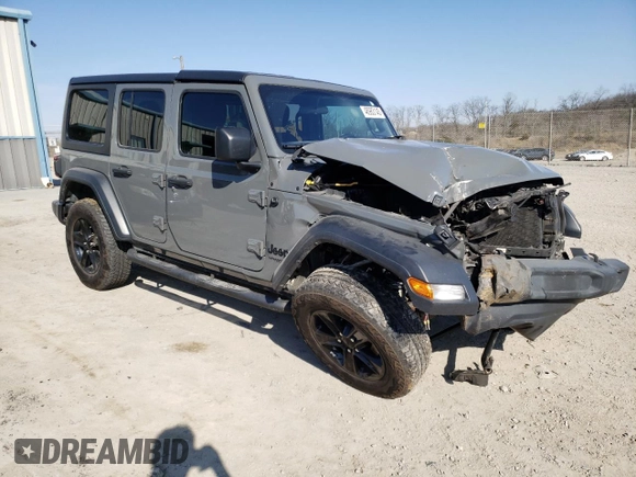 2020 Jeep Wrangler Unlimited Sport Altitude with VIN 1C4HJXDG5LW346627, listed as a Copart auction lot 48983145 with Not provided miles and Salvage title. Bid and sale history available at DreamBid. Image 4.