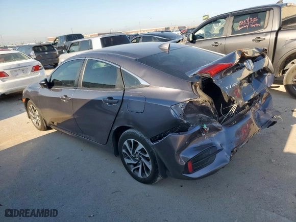 2017 Honda Civic Sedan EX with VIN 19XFC2F71HE071440, listed as a Copart auction lot 53755715 with 50,623 mi miles and Salvage Title. Bid and sale history available at carsss.com. Image 2.