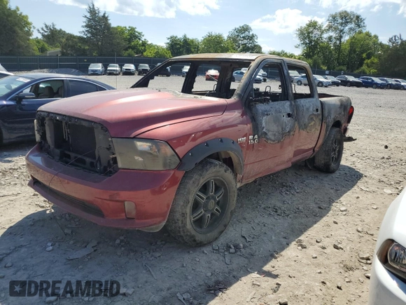 2014 Ram 1500 Express with VIN 3C6RR7KT2EG293407, listed as a Copart auction lot 62673154 with 0 mi miles and Salvage Title. Bid and sale history available at carsss.com. Image 1.