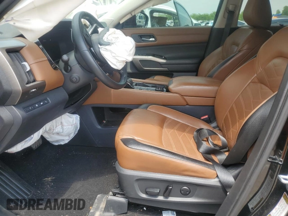2023 Nissan Pathfinder Platinum with VIN 5N1DR3DK9PC221749, listed as a Copart auction lot 60127525 with 37,458 mi miles and Salvage title. Bid and sale history available at DreamBid. Image 7.