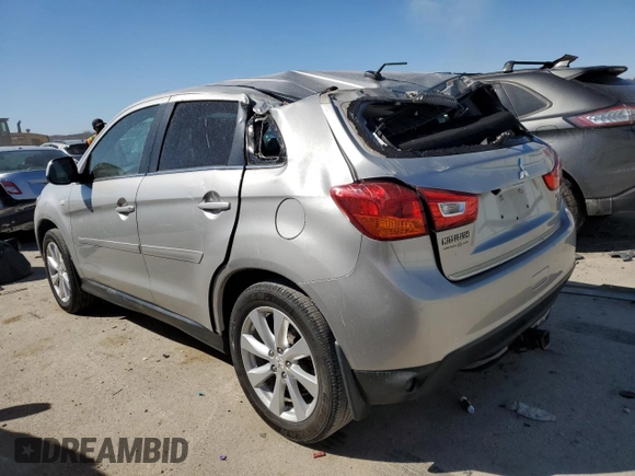 2015 Mitsubishi Outlander SE with VIN 4A4AP4AU3FE006050, listed as a Copart auction lot 49729755 with 106,276 mi miles and Salvage title. Bid and sale history available at DreamBid. Image 2.