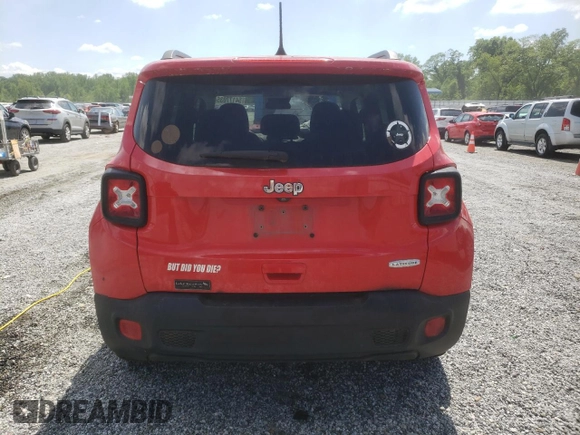 2018 Jeep Renegade Latitude z VIN ZACCJABB0JPG71260, wystawiony jako Copart lot #54177035 z przebiegiem 106 040 mil mil oraz Szkoda całkowita • Salvage title. Historia ofert i sprzedaży dostępna na DreamBid. Obrazek 6.