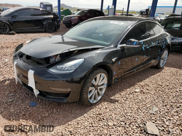 2019 Tesla Model 3 Mid Range with VIN 5YJ3E1EA2KF314274, listed as a Copart auction lot 49171065 with 55,383 mi miles and Salvage Title. Bid and sale history available at carsss.com. Image 1.