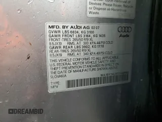 2007 Audi Q7 Premium with VIN WA1BY74L97D080569, listed as a Copart auction lot 50968875 with 214,304 mi miles and Salvage Title. Bid and sale history available at carsss.com. Image 12.