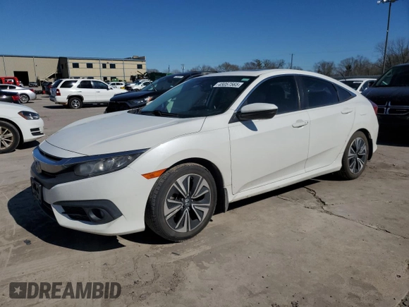 2017 Honda Civic Sedan EX-L with VIN 2HGFC1F74HH633444, listed as a Copart auction lot 48057565 with 100,007 mi miles and Salvage Title. Bid and sale history available at carsss.com. Image 1.