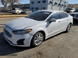 2019 Ford Fusion Hybrid SE with VIN 3FA6P0LU7KR257833, listed as a Copart auction lot 47262815 with 96,124 mi miles and Salvage Title. Bid and sale history available at carsss.com. Image 1.