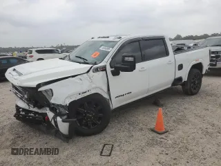 2024 GMC Sierra 2500HD AT4 z VIN 1GT49PEY2RF145372, wystawiony jako Copart lot #48048095 z przebiegiem Nie podano mil oraz Szkoda całkowita • Salvage title. Historia ofert i sprzedaży dostępna na DreamBid. Obrazek 1.