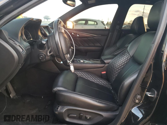 2017 Infiniti Q50 Red Sport 400 with VIN JN1FV7AR5HM870383, listed as a Copart auction lot 80452434 with 63,315 mi miles and Salvage Title. Bid and sale history available at carsss.com. Image 7.