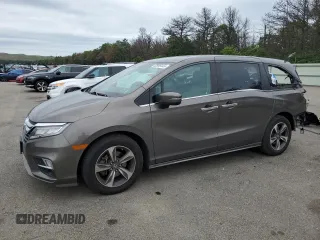 2019 Honda Odyssey Touring with VIN 5FNRL6H8XKB064403, listed as a Copart auction lot 60596445 with 101,641 mi miles and Salvage title. Bid and sale history available at DreamBid. Image 1.