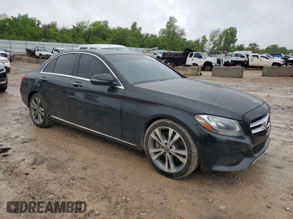 2018 Mercedes-Benz C 300 with VIN WDDWF4JB4JR346460, listed as a Copart auction lot 55768375 with 120,508 mi miles and Salvage title. Bid and sale history available at DreamBid. Image 4.