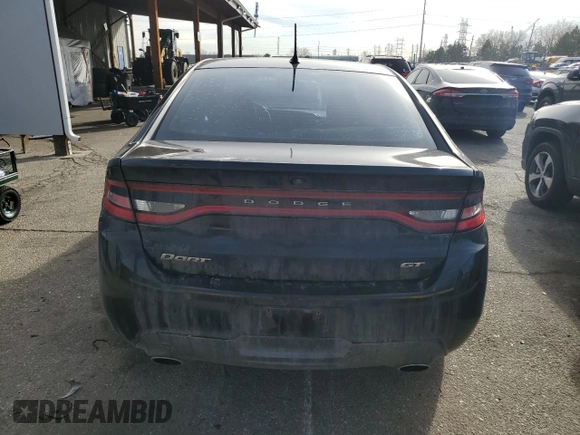 2015 Dodge Dart GT with VIN 1C3CDFEB5FD225096, listed as a Copart auction lot 48436105 with 127,646 mi miles and Salvage Title. Bid and sale history available at DreamBid. Image 6.
