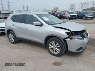 2015 Nissan Rogue S with VIN KNMAT2MV1FP569551, listed as a IAAI auction lot 41813983 with 96,989 mi miles. Bid and sale history available at carsss.com. Image 1.