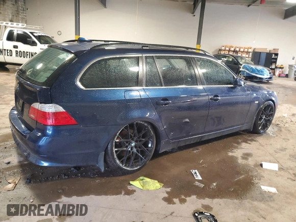 2008 BMW 5 Series 535xiT with VIN WBAPT73538CX01063, listed as a Copart auction lot 56895265 with 166,164 mi miles and Salvage title. Bid and sale history available at DreamBid. Image 3.