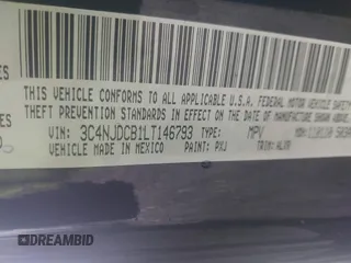2020 Jeep Compass Limited with VIN 3C4NJDCB1LT146793, listed as a IAAI auction lot 41661239 with 91,148 mi miles and . Bid and sale history available at DreamBid. Image 9.