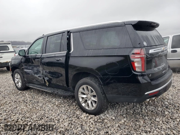 2021 Chevrolet Suburban Premier with VIN 1GNSKFKD6MR364549, listed as a Copart auction lot 80690304 with 38,801 mi miles and Clean Title. Bid and sale history available at carsss.com. Image 2.