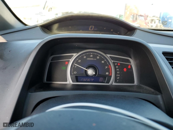 2008 Honda Civic Cpe EX with VIN 2HGFG12888H569511, listed as a Copart auction lot 51523725 with 173,230 mi miles and Salvage Title. Bid and sale history available at carsss.com. Image 9.