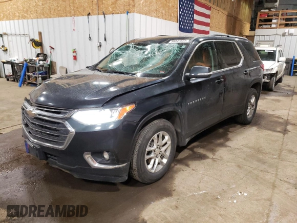 2021 Chevrolet Traverse LT z VIN 1GNEVHKW4MJ220868, wystawiony jako Copart lot #56047545 z przebiegiem 65 042 mil mil oraz Szkoda całkowita • Salvage title. Historia ofert i sprzedaży dostępna na DreamBid. Obrazek 1.