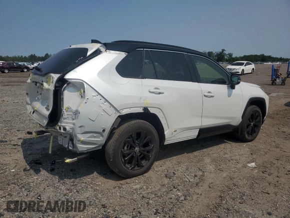 2023 Toyota RAV4 Hybrid XSE with VIN JTME6RFV7PD542467, listed as a Copart auction lot 59144595 with 18,943 mi miles and Salvage title. Bid and sale history available at DreamBid. Image 3.