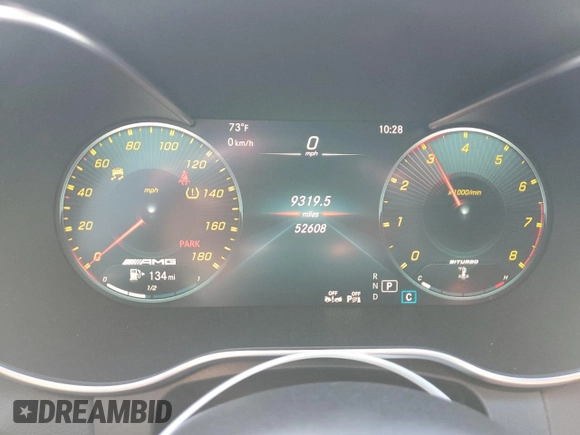 2020 Mercedes-Benz C 43 AMG z VIN W1KWF6EB1LR571590, wystawiony jako Copart lot #47194935 z przebiegiem 52 608 mil mil oraz Szkoda całkowita • Salvage title. Historia ofert i sprzedaży dostępna na DreamBid. Obrazek 9.