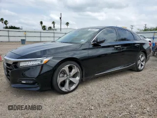 2018 Honda Accord Touring z VIN 1HGCV1F91JA010642, wystawiony jako Copart lot #55931915 z przebiegiem 103 273 mil mil oraz Szkoda całkowita • Salvage title. Historia ofert i sprzedaży dostępna na DreamBid. Obrazek 1.