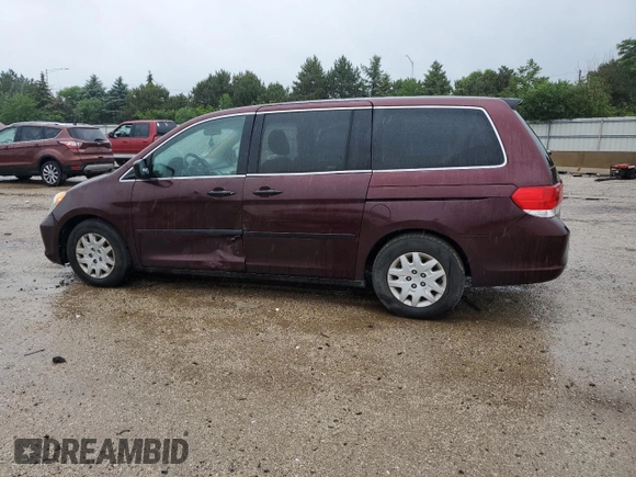 2008 Honda Odyssey LX with VIN 5FNRL38258B080964, listed as a Copart auction lot 59221895 with 168,359 mi miles and Salvage title. Bid and sale history available at DreamBid. Image 2.