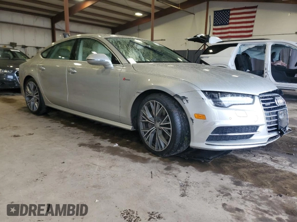 2018 Audi A7 Premium Plus with VIN WAUW3AFC1JN032336, listed as a Copart auction lot 58100635 with 36,976 mi miles and Salvage title. Bid and sale history available at DreamBid. Image 4.
