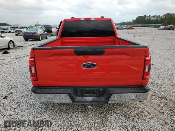 2022 Ford F-150 XL with VIN 1FTMF1E55NKE21802, listed as a Copart auction lot 77880924 with 38,575 mi miles and Salvage Title. Bid and sale history available at DreamBid. Image 6.