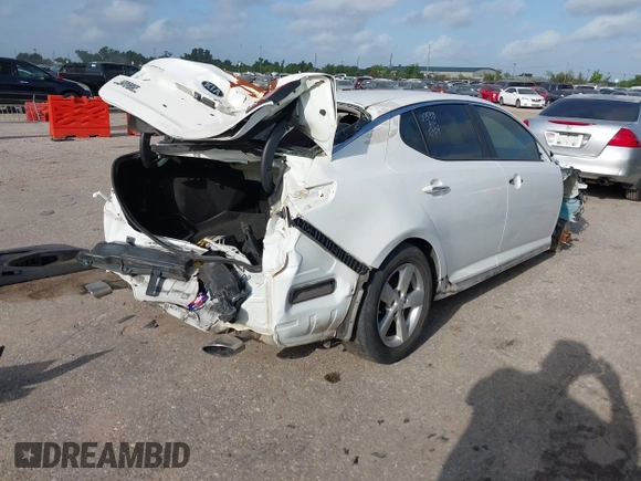 2015 Kia Optima LX with VIN KNAGM4A76F5568655, listed as a IAAI auction lot 42552279 with Not provided miles and . Bid and sale history available at DreamBid. Image 4.