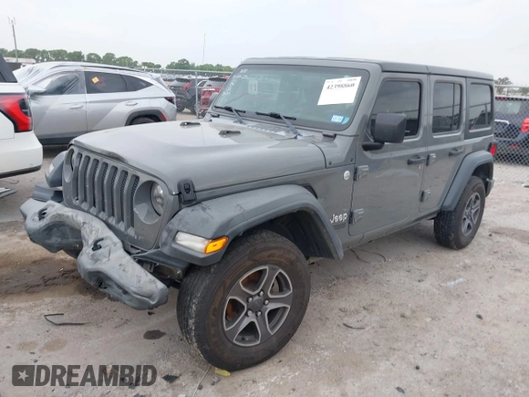 2018 Jeep Wrangler Unlimited Sport S with VIN 1C4HJXDN8JW203134, listed as a IAAI auction lot 42398860 with 103,801 mi miles and . Bid and sale history available at DreamBid. Image 16.