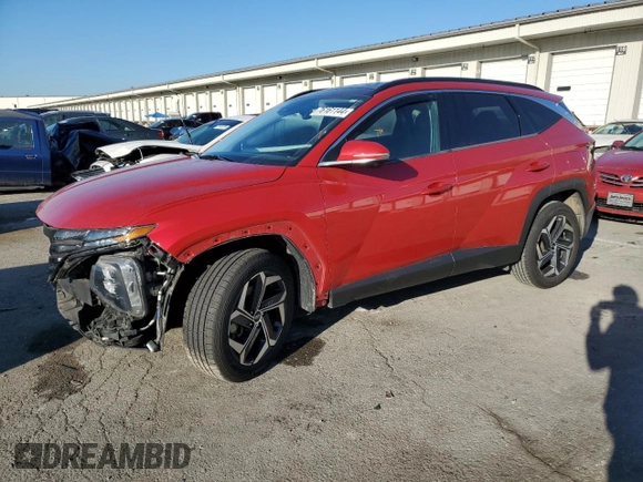 2022 Hyundai Tucson Limited with VIN 5NMJECAE9NH051862, listed as a Copart auction lot 76161144 with 124,690 mi miles and Salvage Title. Bid and sale history available at carsss.com. Image 1.