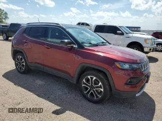 2022 Jeep Compass Limited with VIN 3C4NJDCBXNT159383, listed as a Copart auction lot 62136695 with 59,429 mi miles and Salvage title. Bid and sale history available at DreamBid. Image 4.