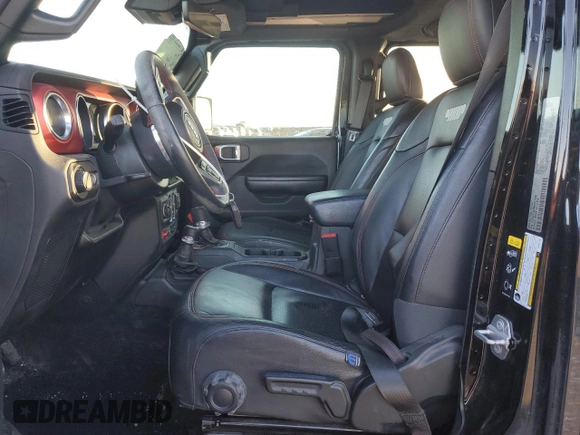 2021 Jeep Wrangler Unlimited Rubicon with VIN 1C4HJXFN4MW517400, listed as a Copart auction lot 44439525 with 31,874 mi miles and Salvage Title. Bid and sale history available at DreamBid. Image 7.