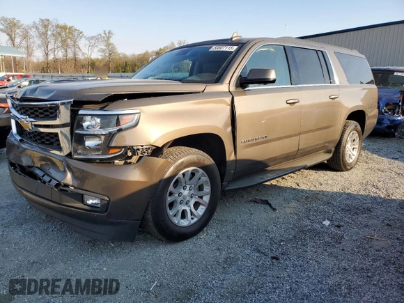 2016 Chevrolet Suburban LT with VIN 1GNSKHKC6GR464500, listed as a Copart auction lot 50807115 with 55,526 mi miles and Salvage Title. Bid and sale history available at carsss.com. Image 1.