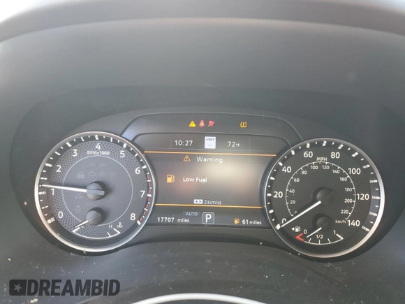 2024 Nissan Armada Platinum with VIN JN8AY2DB9R9853224, listed as a Copart auction lot 43420655 with 17,707 mi miles and Salvage Title. Bid and sale history available at carsss.com. Image 9.