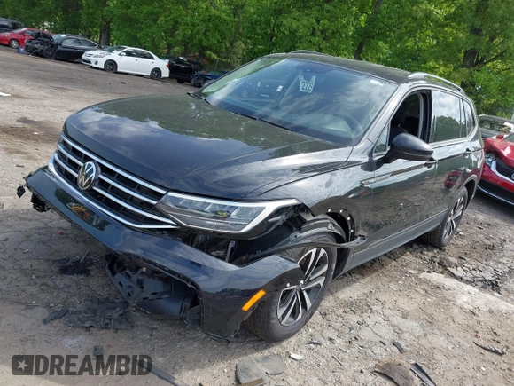 2023 Volkswagen Tiguan S with VIN 3VVRB7AX6PM108735, listed as a IAAI auction lot 42108217 with 13,279 mi miles and . Bid and sale history available at DreamBid. Image 22.