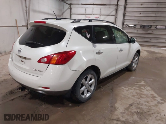 2010 Nissan Murano SL with VIN JN8AZ1MW0AW100360, listed as a IAAI auction lot 41771416 with 168,042 mi miles. Bid and sale history available at carsss.com. Image 4.
