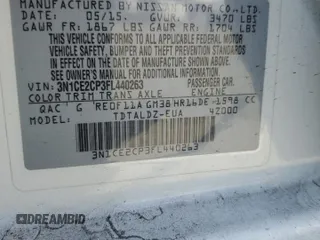 2015 Nissan Note SV with VIN 3N1CE2CP3FL440263, listed as a Copart auction lot 56556235 with 103,825 mi miles and Salvage title. Bid and sale history available at DreamBid. Image 13.