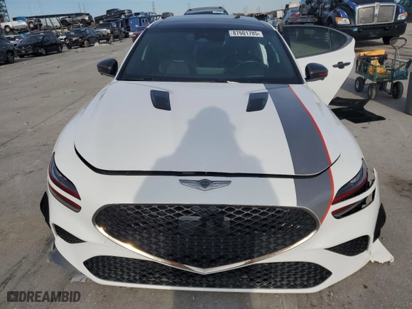 2022 Genesis G70 3.3T with VIN KMTG54TE2NU103730, listed as a Copart auction lot 87601785 with 39,351 mi miles and Salvage Title. Bid and sale history available at carsss.com. Image 5.