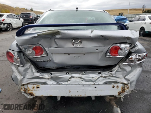 2006 Mazda 6 i with VIN 1YVFP80CX65M55409, listed as a Copart auction lot 76844234 with 143,238 mi miles and Salvage Title. Bid and sale history available at carsss.com. Image 6.