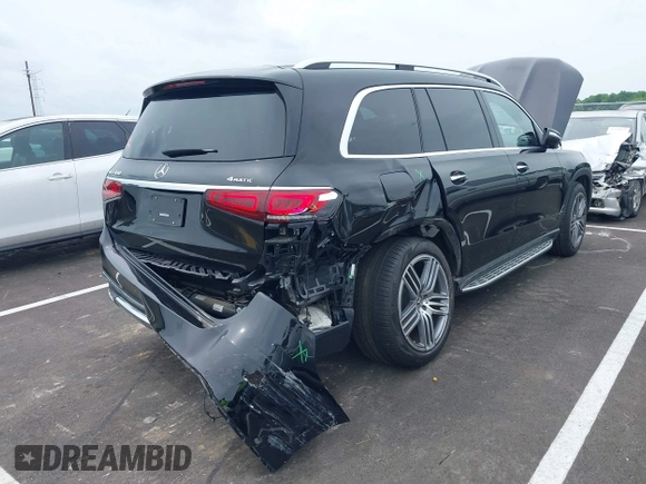 2021 Mercedes-Benz GLS 450 with VIN 4JGFF5KE7MA424253, listed as a IAAI auction lot 42254724 with 45,504 mi miles and . Bid and sale history available at DreamBid. Image 6.