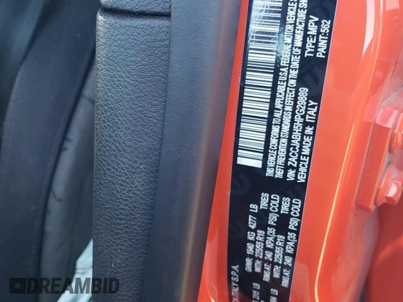 2017 Jeep Renegade Altitude with VIN ZACCJABH5HPG29889, listed as a Copart auction lot 77868264 with 97,397 mi miles and Salvage title. Bid and sale history available at DreamBid. Image 14.