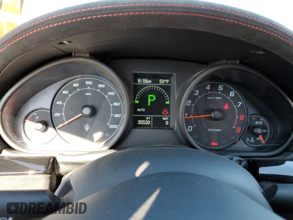 2018 Maserati GranTurismo Sport z VIN ZAM45VMAXJ0310303, wystawiony jako Copart lot #49812583 z przebiegiem 35 520 mil mil oraz . Historia ofert i sprzedaży dostępna na DreamBid. Obrazek 9.