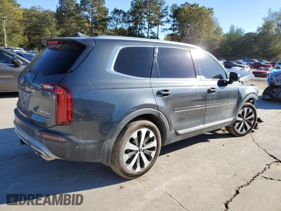 2020 Kia Telluride EX with VIN 5XYP34HC9LG059140, listed as a Copart auction lot 80304704 with 117,895 mi miles and Salvage Title. Bid and sale history available at DreamBid. Image 3.