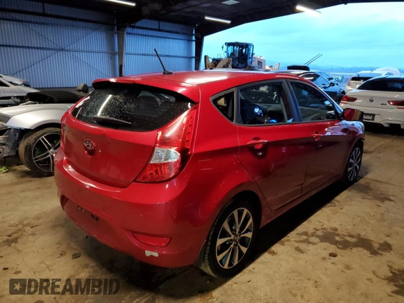 2015 Hyundai Accent Sport with VIN KMHCU5AE2FU200027, listed as a Copart auction lot 84098834 with 145,461 mi miles and Salvage Title. Bid and sale history available at carsss.com. Image 3.