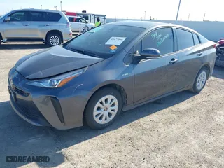 2022 Toyota Prius L Eco with VIN JTDKAMFU0N3176477, listed as a IAAI auction lot 41675066 with 49,483 mi miles. Bid and sale history available at carsss.com. Image 2.