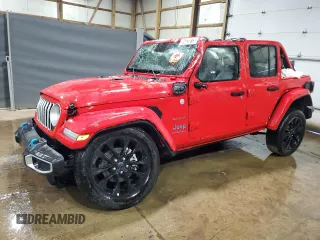 2024 Jeep Wrangler Sahara with VIN 1C4RJXP61RW270324, listed as a Copart auction lot 64820015 with 29,492 mi miles and Clean title. Bid and sale history available at DreamBid. Image 1.