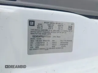 2018 Chevrolet Express Cargo Van with VIN 1GCWGAFP0J1177319, listed as a IAAI auction lot 41575100 with 132,479 mi miles. Bid and sale history available at carsss.com. Image 9.