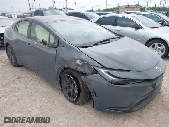 2024 Toyota Prius LE with VIN JTDACAAUXR3020786, listed as a IAAI auction lot 42113603 with 27,630 mi miles. Bid and sale history available at carsss.com. Image 1.